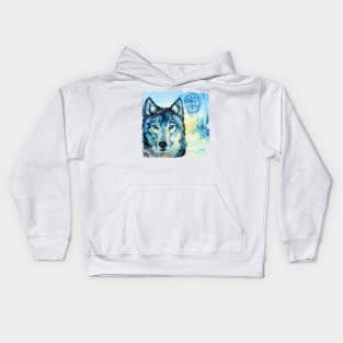 Spirit Wolf - your spiritual animal guide Kids Hoodie